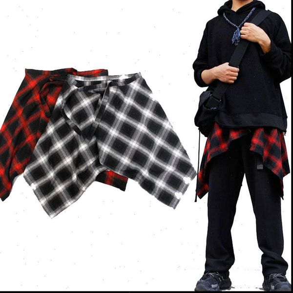 hip hop irregular men women skirt and fake shirt hem spring autumn plaid false half body female skirts womens jupe, Black
hip hop irregular men women skirt and fake shirt hem spring autumn plaid false half body female skirts womens jupe, Black