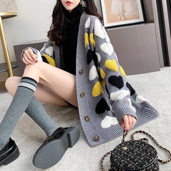 fashion leisure loose lazy style sweater coat womens autumn and winter new versatile medium and long knitted cardigan, White;black
fashion leisure loose lazy style sweater coat womens autumn and winter new versatile medium and long knitted cardigan, White;black