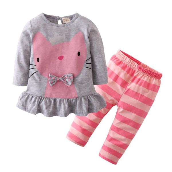 clothing sets 2pcs infant toddler baby girls set cartoon cat print long sleeve pink stripe pants autumn born clothes outfits, White
clothing sets 2pcs infant toddler baby girls set cartoon cat print long sleeve pink stripe pants autumn born clothes outfits, White