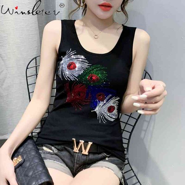 women's tanks & camis summer korean clothes vest fashion o-neck shiny diamonds women all match sleeveless back bottoming, White
women's tanks & camis summer korean clothes vest fashion o-neck shiny diamonds women all match sleeveless back bottoming, White