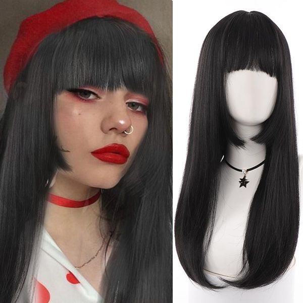 synthetic wigs lupu natural fake hair lolita with princess cut bangs long straight wig cosplay black brown high temperture fiber
synthetic wigs lupu natural fake hair lolita with princess cut bangs long straight wig cosplay black brown high temperture fiber