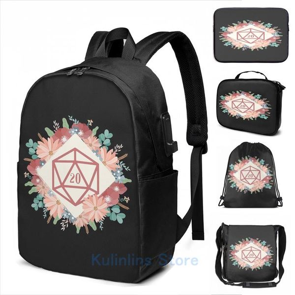 backpack graphic print polyhedral d20 dice floral flowers tablerpg usb charge men school bags women bag travel laptop
backpack graphic print polyhedral d20 dice floral flowers tablerpg usb charge men school bags women bag travel laptop