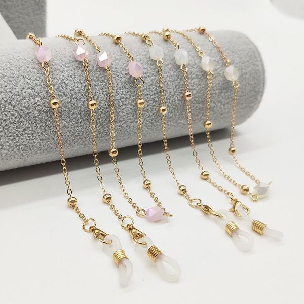 sunglasses frames eyeglasses chain white pink crystal charm bead metal plated silicone loops accessory women necklace gift, Silver
sunglasses frames eyeglasses chain white pink crystal charm bead metal plated silicone loops accessory women necklace gift, Silver