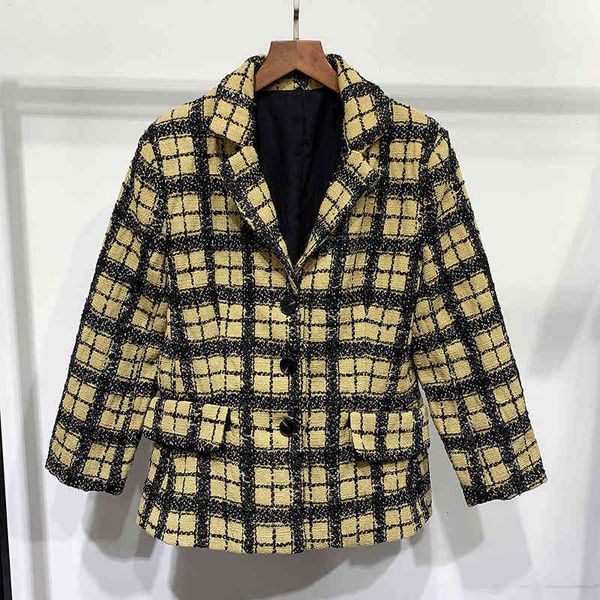 women's jackets chic of the women brand 100% silk lining blazers plaid jacket 2021 spring woman's tweed b849, Black;brown
women's jackets chic of the women brand 100% silk lining blazers plaid jacket 2021 spring woman's tweed b849, Black;brown