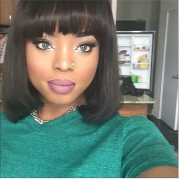35cm straight synthetic wig short with bangs simulation human hair wigs hairpieces for black and white women perruques 743#
35cm straight synthetic wig short with bangs simulation human hair wigs hairpieces for black and white women perruques 743#