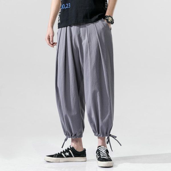 men's pants helisopus spring summer men casual loose width trousers polyester bloomers chinese-style drawstring streetwear, Black
men's pants helisopus spring summer men casual loose width trousers polyester bloomers chinese-style drawstring streetwear, Black