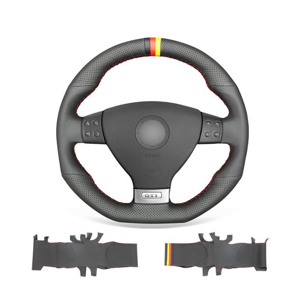 diy hand stitched soft non-slip black leather steering wheel cover for volkswagen gli gti jetta gli r
diy hand stitched soft non-slip black leather steering wheel cover for volkswagen gli gti jetta gli r