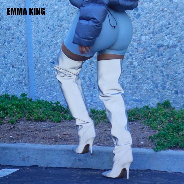 boots mirror leather thigh high women heels over the knee for point toe white party long shoes 35-44, Black
boots mirror leather thigh high women heels over the knee for point toe white party long shoes 35-44, Black