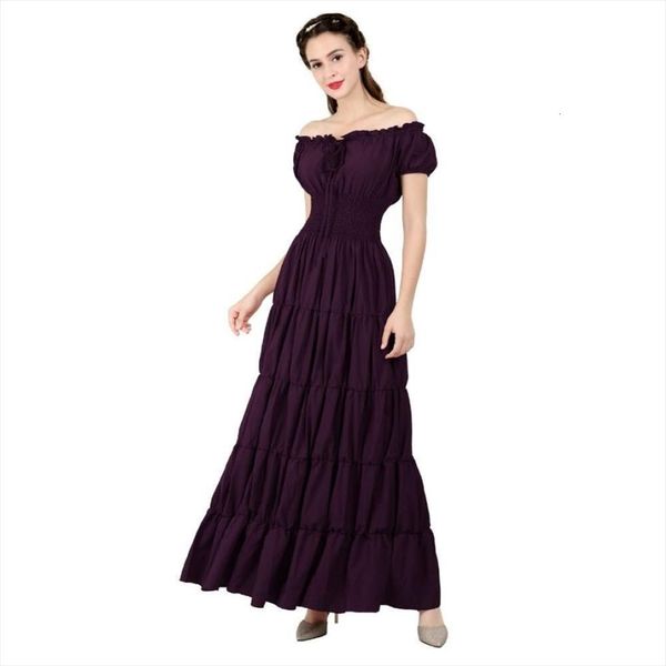 renaissance medieval costume womens dresses off shoulder short sleeves smocked waist pleated long dress boho retro plus size, Black;gray
renaissance medieval costume womens dresses off shoulder short sleeves smocked waist pleated long dress boho retro plus size, Black;gray