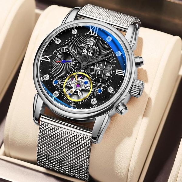 wristwatches orkina mens watches 2021 mechanical automatic tourbillon self winding stainless steel band sport, Slivery;brown
wristwatches orkina mens watches 2021 mechanical automatic tourbillon self winding stainless steel band sport, Slivery;brown