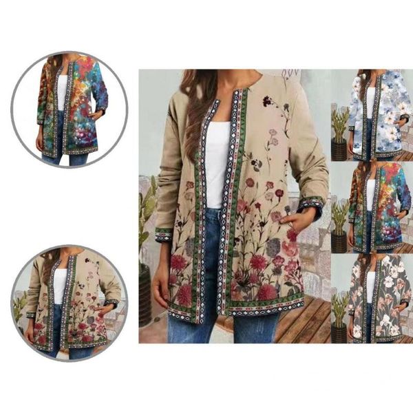 women's jackets women cardigan coat colorful print vintage o neck loose open stitch, Black;brown
women's jackets women cardigan coat colorful print vintage o neck loose open stitch, Black;brown