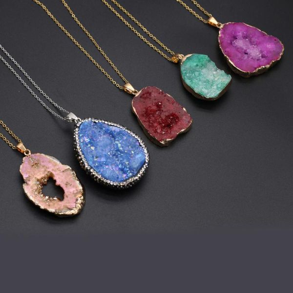 pendant necklaces 2021 natural stone irregular shape agate romantic crystal bud necklace multicolor diy exquisite jewelry gift party, Silver
pendant necklaces 2021 natural stone irregular shape agate romantic crystal bud necklace multicolor diy exquisite jewelry gift party, Silver