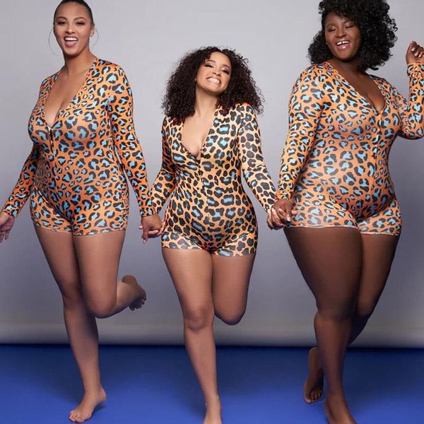 4xl plus size sleepwear leopard women jumpsuits print long sleeve short overalls for female nightwear playsuit, Black;white
4xl plus size sleepwear leopard women jumpsuits print long sleeve short overalls for female nightwear playsuit, Black;white