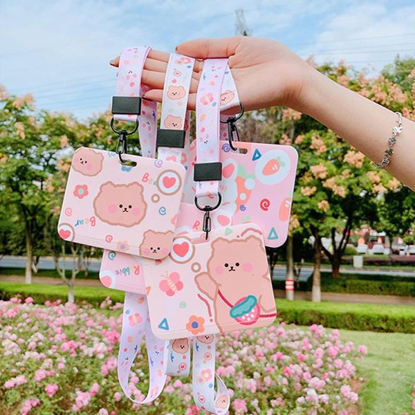 card holders women's holder lanyard cardholder badge id girls cute bear certification bank pocard name cover female, Brown;gray
card holders women's holder lanyard cardholder badge id girls cute bear certification bank pocard name cover female, Brown;gray