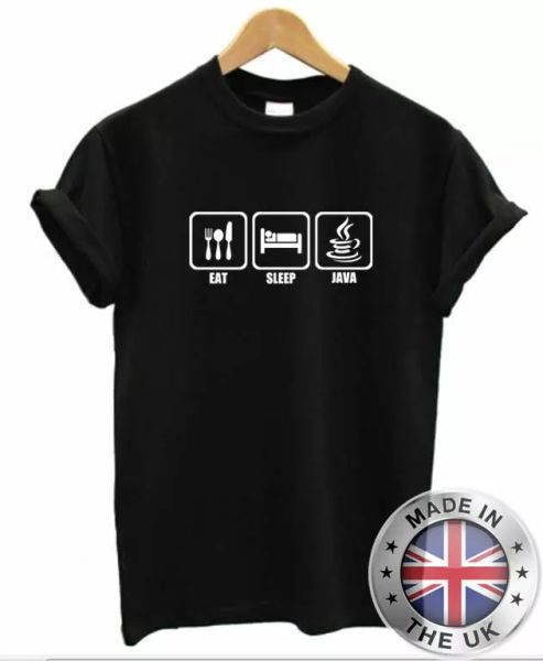 eat sleep java camiseta software ingeniero app applet ordenador programador, White;black
eat sleep java camiseta software ingeniero app applet ordenador programador, White;black