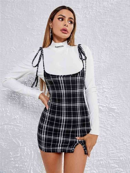 fashion high waisted suspender summer womens dress all match bodycon plaid split mini street, Black;gray
fashion high waisted suspender summer womens dress all match bodycon plaid split mini street, Black;gray