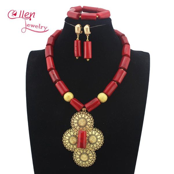 earrings & necklace luxury natural orange coral beads bridal jewelry sets african nigerian wedding set for women w13116, Silver
earrings & necklace luxury natural orange coral beads bridal jewelry sets african nigerian wedding set for women w13116, Silver
