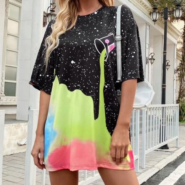 women's t-shirt plus size loose t- shirt print 's color tie- dye fashion for women o-neck casual short sleeve tees summer art, White
women's t-shirt plus size loose t- shirt print 's color tie- dye fashion for women o-neck casual short sleeve tees summer art, White