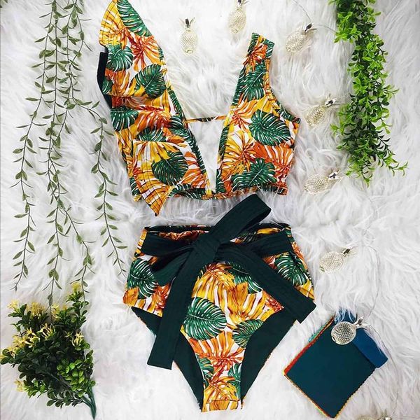 bathing fashion high slim-fit up bikini printed beachwear straps lace waist female suit girls leaf sagece swimsuit women sw one-piece s
bathing fashion high slim-fit up bikini printed beachwear straps lace waist female suit girls leaf sagece swimsuit women sw one-piece s