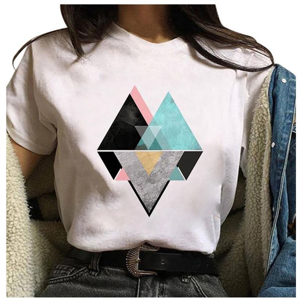 ladies t-shirt print short sleeve fashion o-neck casual summer women clothing women's, White
ladies t-shirt print short sleeve fashion o-neck casual summer women clothing women's, White