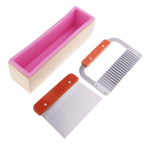 craft tools silicone soap mold with wood box steel loaf cutter slicer cutting tool
craft tools silicone soap mold with wood box steel loaf cutter slicer cutting tool
