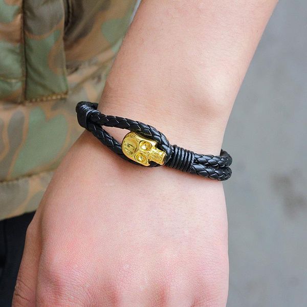 charm bracelets cibocibo skeleton bracelet men 2021 luxury leather braided trendy simple vintage gifts friendship pulsera hombre, Golden;silver
charm bracelets cibocibo skeleton bracelet men 2021 luxury leather braided trendy simple vintage gifts friendship pulsera hombre, Golden;silver