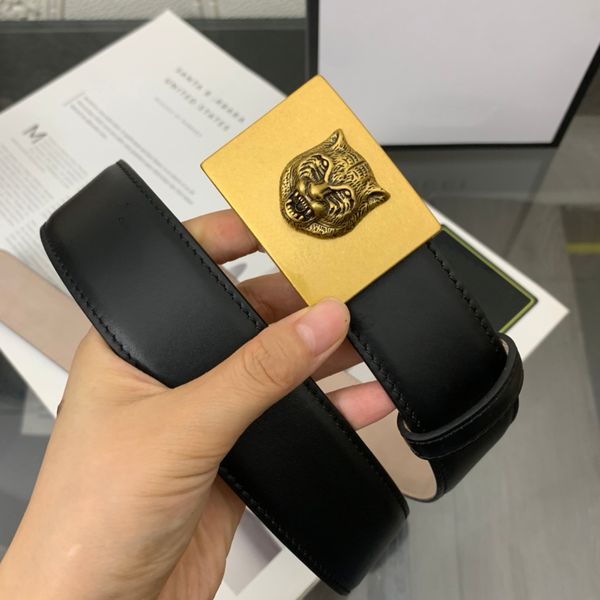 men's belt width 38mm leather black tiger head classic gold smooth buckle white frame dustproof gift bag #ly95-125cm, Black;brown
men's belt width 38mm leather black tiger head classic gold smooth buckle white frame dustproof gift bag #ly95-125cm, Black;brown