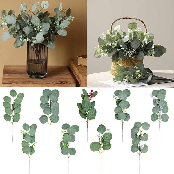 5pcs artificial plant eucalyptus leaves branches faux foliage diy wedding decoration floral bouquets for home table vase decor decorative fl
5pcs artificial plant eucalyptus leaves branches faux foliage diy wedding decoration floral bouquets for home table vase decor decorative fl
