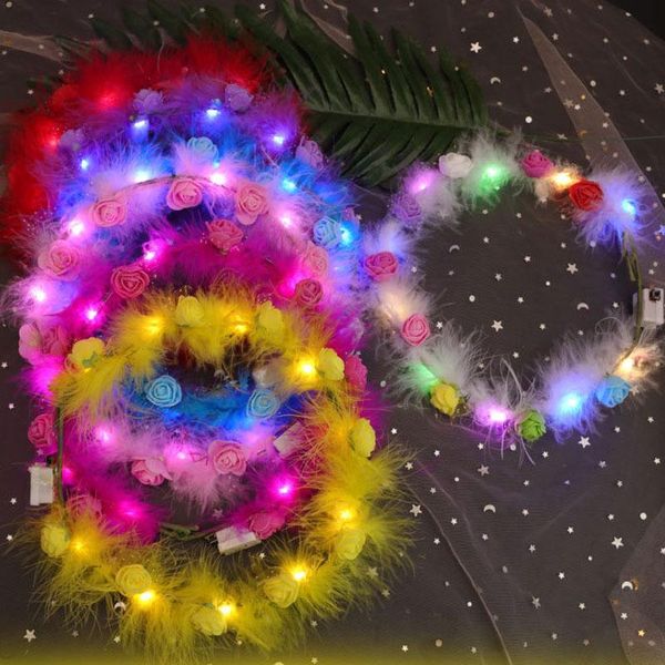 party decoration 1pcs led women girl light up glowing feather colorful garland night club bar luminous wreath rose flower christmas wedding
party decoration 1pcs led women girl light up glowing feather colorful garland night club bar luminous wreath rose flower christmas wedding
