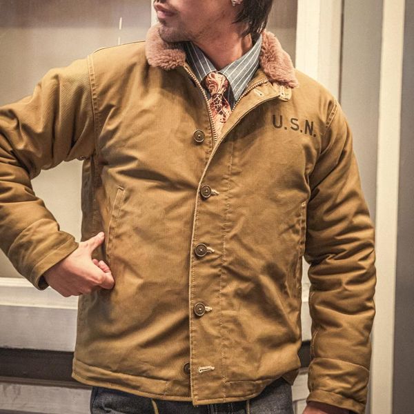 men's jackets rtn1 red us big size vintage loose fitting super quality cotton fabric 100% wool lining & collar n1 jacket, Black;brown
men's jackets rtn1 red us big size vintage loose fitting super quality cotton fabric 100% wool lining & collar n1 jacket, Black;brown