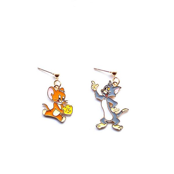 mouse and cat earrings dangle cute animal cartoon anime trendy women jewelry korea simple asymmetric earring & chandelier, Silver
mouse and cat earrings dangle cute animal cartoon anime trendy women jewelry korea simple asymmetric earring & chandelier, Silver