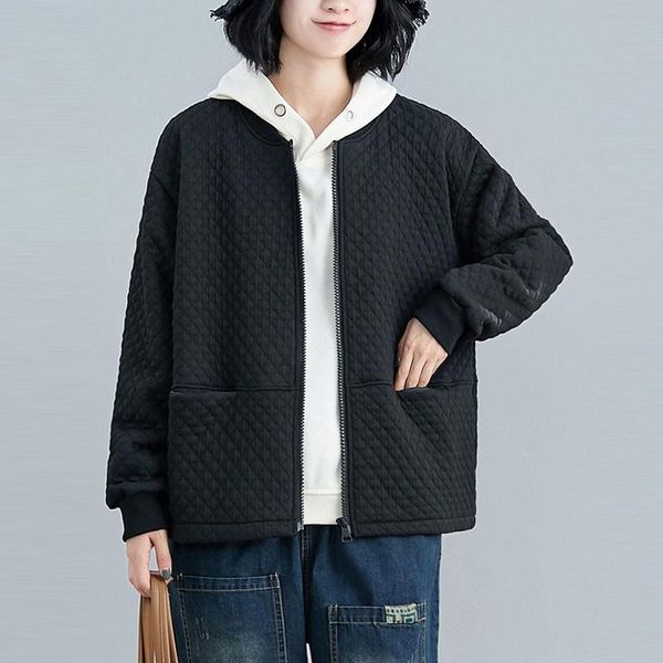 women's jackets autumn winter women thick casual basic arrival 2021 simple style solid color female black outerwear coats s1927, Black;brown
women's jackets autumn winter women thick casual basic arrival 2021 simple style solid color female black outerwear coats s1927, Black;brown