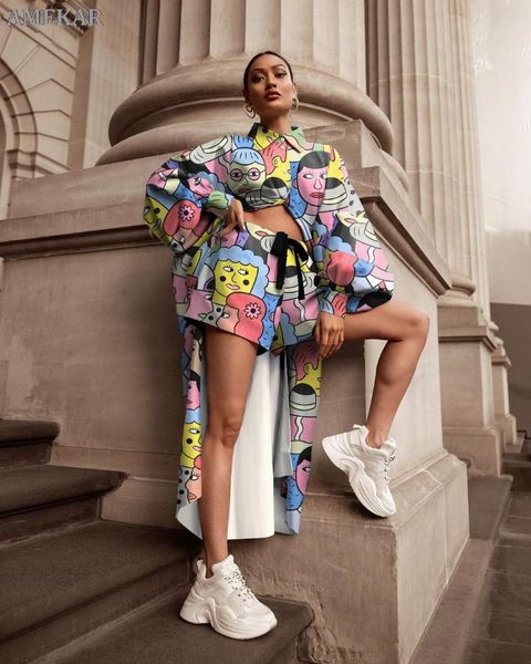 women's tracksuits 2 pieces set sets printing women button long and shorts suits casual short two piece outfits clothing, Gray
women's tracksuits 2 pieces set sets printing women button long and shorts suits casual short two piece outfits clothing, Gray