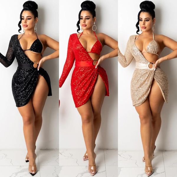 casual dresses zaggin 2021 autumn solid sequins irregular dress women one-shoulder full sleeve skinny lady hollow out mini, Black;gray
casual dresses zaggin 2021 autumn solid sequins irregular dress women one-shoulder full sleeve skinny lady hollow out mini, Black;gray