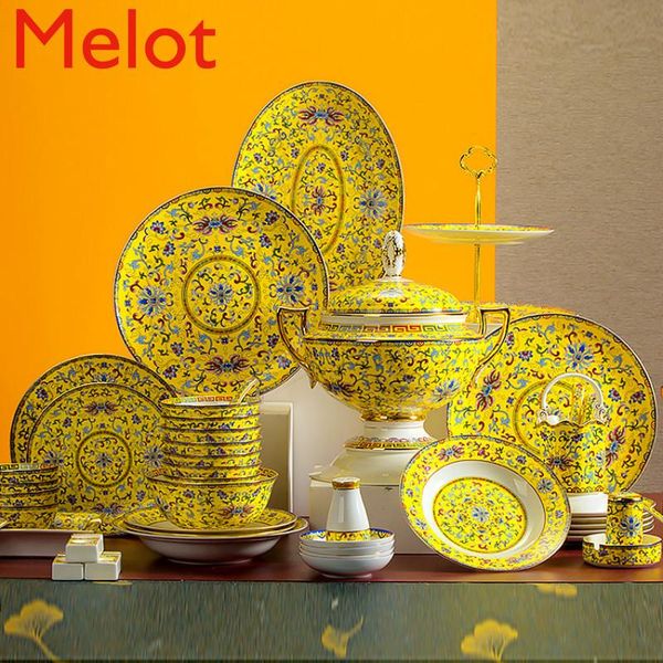 jingdezhen tableware ceramic bowl and dish set household chinese enamel bone china high-end plate combination bowls
jingdezhen tableware ceramic bowl and dish set household chinese enamel bone china high-end plate combination bowls