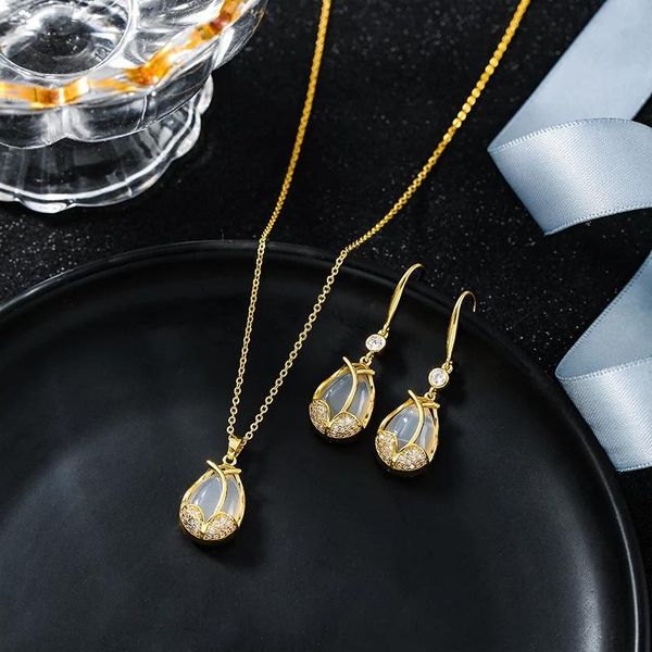 earrings & necklace elegant tulip opal adjustable rings jewelry sets for women flowers ear trendy party accessories, Silver
earrings & necklace elegant tulip opal adjustable rings jewelry sets for women flowers ear trendy party accessories, Silver