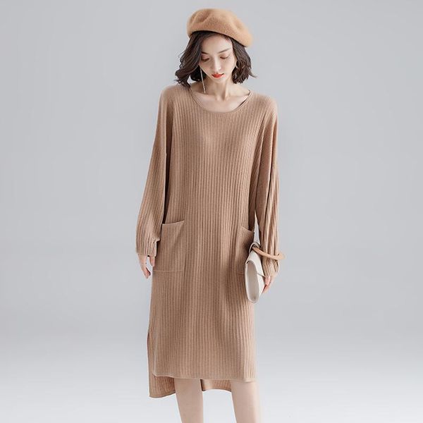 casual dresses women knitted dress 2021 autumn soft cashmere long sweater pullovers female lady loose wool, Black;gray
casual dresses women knitted dress 2021 autumn soft cashmere long sweater pullovers female lady loose wool, Black;gray