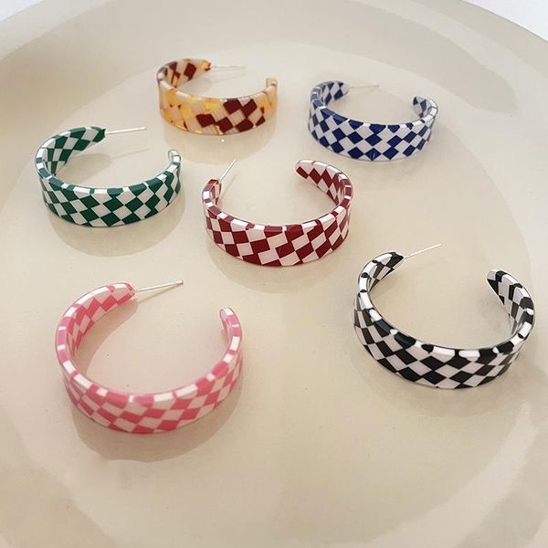 hoop & huggie luokey korea colorful grid earrings for women girls summer autumn trendy geometric acrylic earring wedding jewelry gift, Golden;silver
hoop & huggie luokey korea colorful grid earrings for women girls summer autumn trendy geometric acrylic earring wedding jewelry gift, Golden;silver