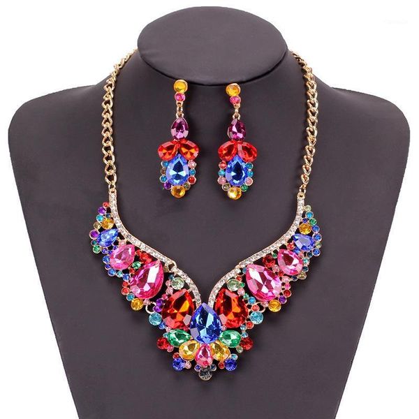earrings & necklace fashion metal jewelry sets geometric set women exaggerated collar female accessories, Silver
earrings & necklace fashion metal jewelry sets geometric set women exaggerated collar female accessories, Silver