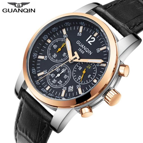 wristwatches guanqin 2021 luxury business mens watches brand chronograph quartz watch men calendar luminous waterproof relogio masculino, Slivery;brown
wristwatches guanqin 2021 luxury business mens watches brand chronograph quartz watch men calendar luminous waterproof relogio masculino, Slivery;brown