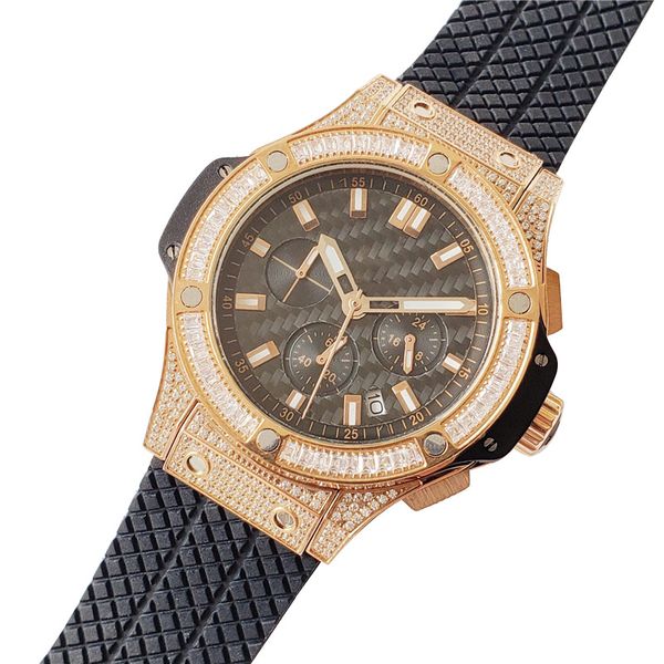 men watch 42mm rubber strap diamond case rose gold quartz man watches master male wristwatch, Slivery;brown
men watch 42mm rubber strap diamond case rose gold quartz man watches master male wristwatch, Slivery;brown