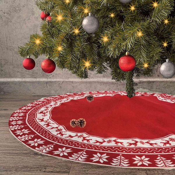 2022 new tree skirt 48 inch knitted red and white snow deer pattern tree apron christmas decorations
2022 new tree skirt 48 inch knitted red and white snow deer pattern tree apron christmas decorations