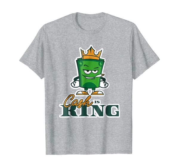 funny hustle entrepreneur cash is king t-shirt, White;black 
funny hustle entrepreneur cash is king t-shirt, White;black