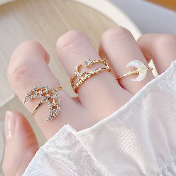 luxury plated 14k real gold delicate star moon open ring for women aaa cubic zirconia adjustable bague bijoux accessories gift, Slivery;golden
luxury plated 14k real gold delicate star moon open ring for women aaa cubic zirconia adjustable bague bijoux accessories gift, Slivery;golden