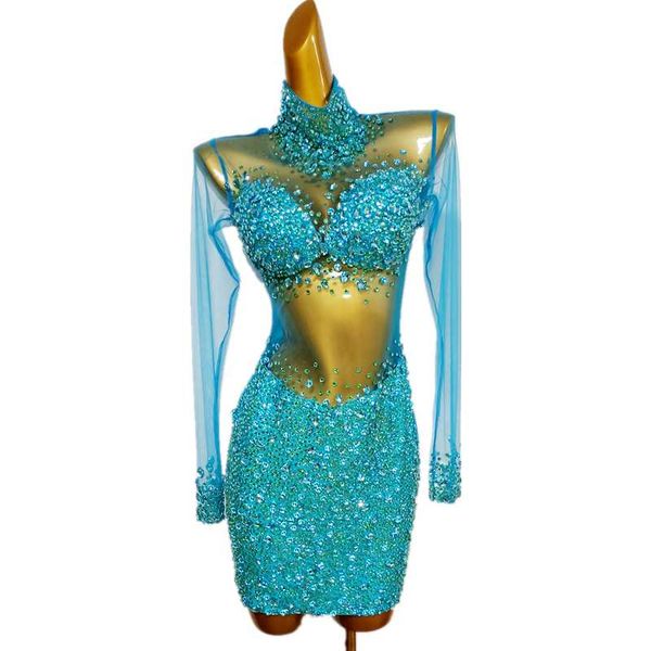 stage wear sky blue transparent stones dresses birthday party outfit rhinestones rompers women singer team dance performance costume, Black;red
stage wear sky blue transparent stones dresses birthday party outfit rhinestones rompers women singer team dance performance costume, Black;red