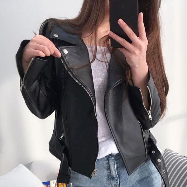 women's leather & faux vintage brown beige black slim short coat lapel long sleeve plus belt zipper autumn 2021 female moto biker jacke
women's leather & faux vintage brown beige black slim short coat lapel long sleeve plus belt zipper autumn 2021 female moto biker jacke