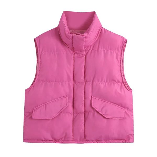women's vests stylish rose pink autumn waistcoat 2021 casual zipper pockets chic female coat turtleneck sleeveless outerwear, Black;white
women's vests stylish rose pink autumn waistcoat 2021 casual zipper pockets chic female coat turtleneck sleeveless outerwear, Black;white
