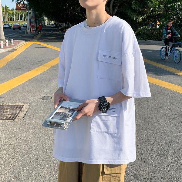 women's t-shirt summer fashion brand ins short-sleeved men's korean-style loose couple round neck solid color casual bottoming top, White
women's t-shirt summer fashion brand ins short-sleeved men's korean-style loose couple round neck solid color casual bottoming top, White