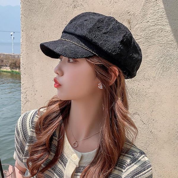 stingy brim hats octagonal women sboy cap baker peaked beret driving hat female sunscreen painter tour, Blue;gray
stingy brim hats octagonal women sboy cap baker peaked beret driving hat female sunscreen painter tour, Blue;gray