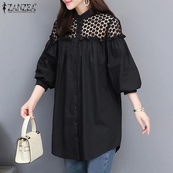 plus size women's patchwork blouse zanzea 2021 stylish lace crochet shirts casual puff sleeve blusas female button hollow tunic blouses, White
plus size women's patchwork blouse zanzea 2021 stylish lace crochet shirts casual puff sleeve blusas female button hollow tunic blouses, White